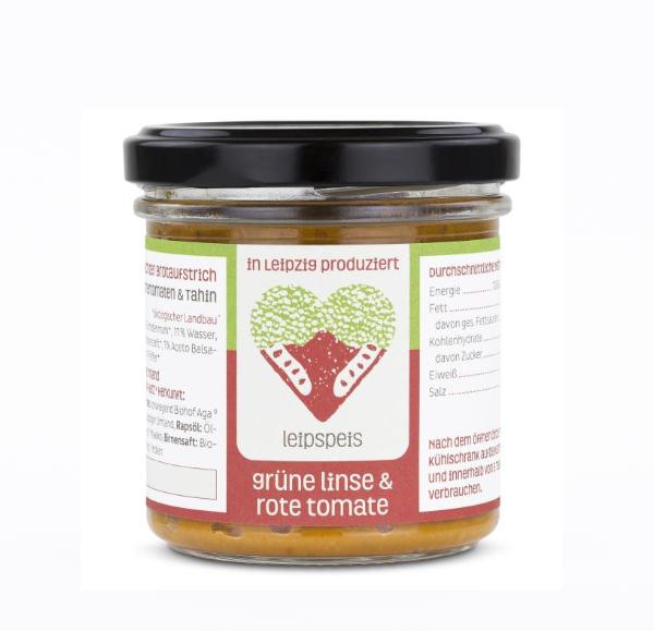 leipspeis Brotaufstrich grüne linse & rote tomate 140g (Bio & Vegan)